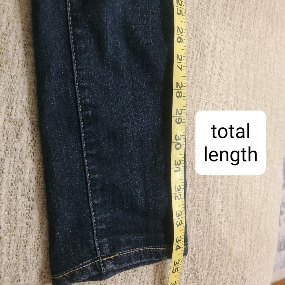 Paige Womens Peg Skinny Jeans Blue Dark Wash Straight Leg Stretch Denim 24 - Picture 9 of 11